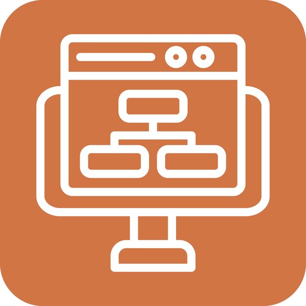 Design vectoriel Structure du site Web Style de l'icône