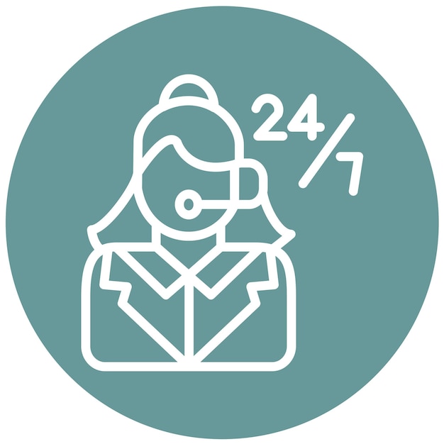 Design vectoriel Style d'icône d'aide au client