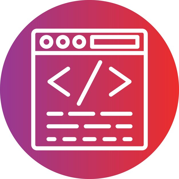 Design vectoriel Style d'icône de codage personnalisé