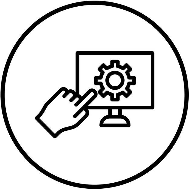 Design vectoriel Style de l'icône du menu de l'auto-service