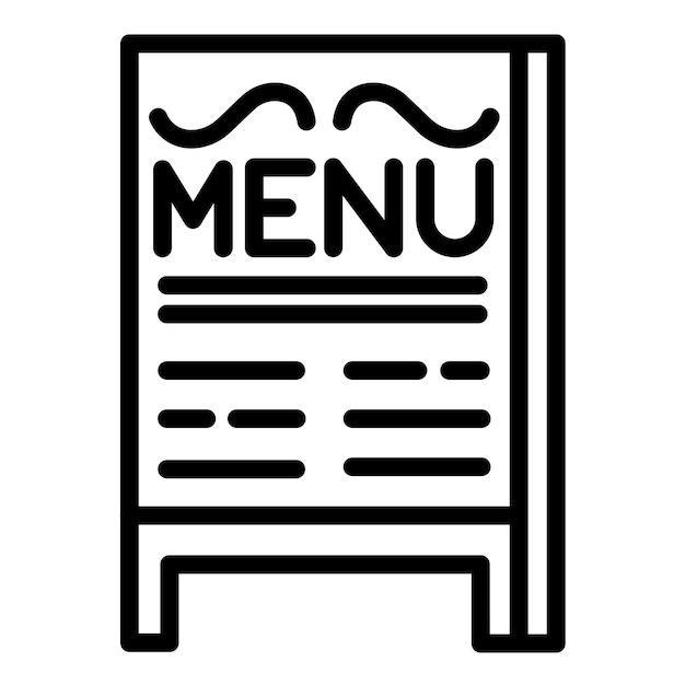 Design vectoriel Style de l'icône du menu quotidien