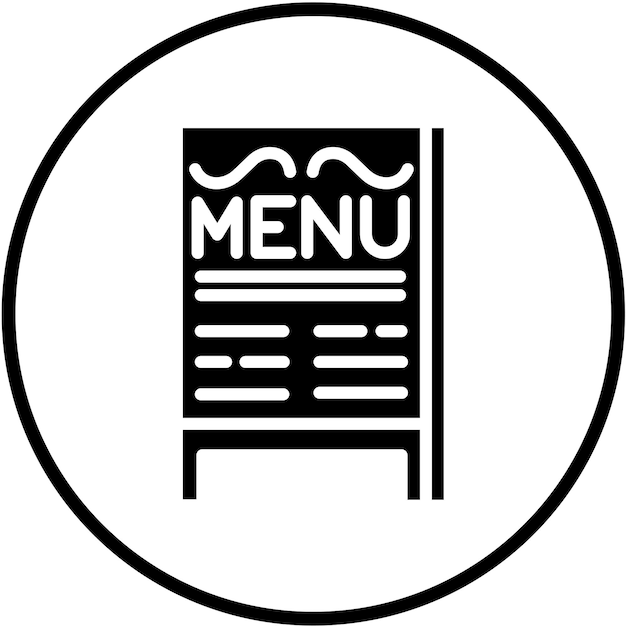 Design vectoriel Style de l'icône du menu quotidien