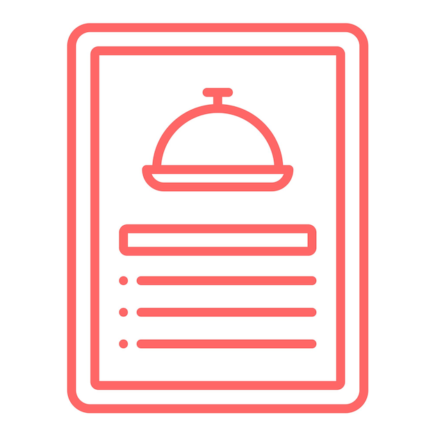 Design vectoriel Style de l'icône du menu quotidien