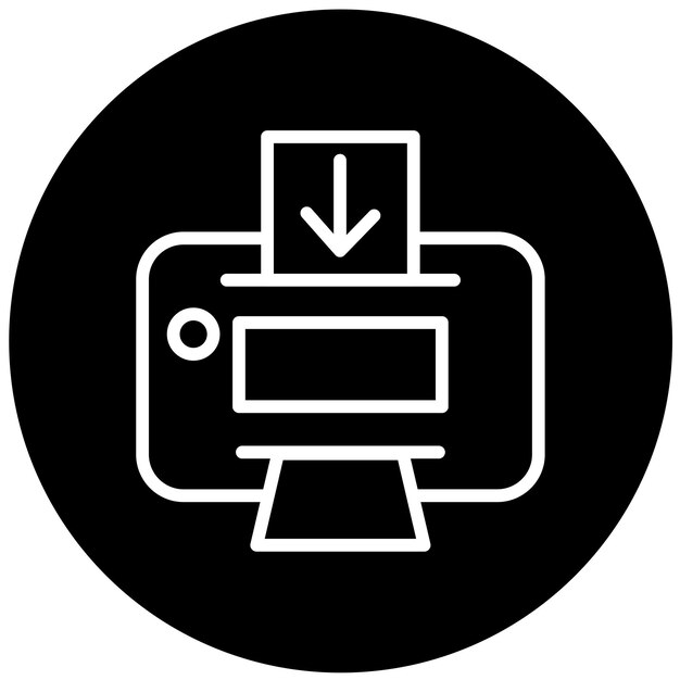 Design vectoriel Style d'icône envoyé à l'imprimante