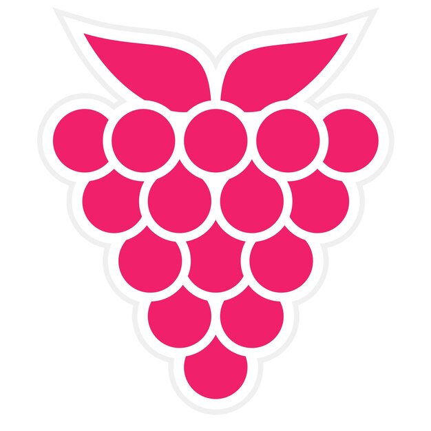 Design vectoriel style d'icône de framboise