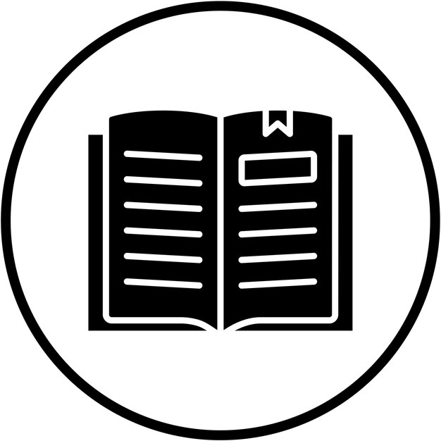 Design vectoriel style d'icône de livre ouvert