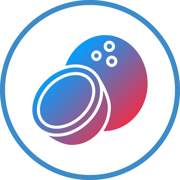 Design vectoriel style d'icône de noix de coco