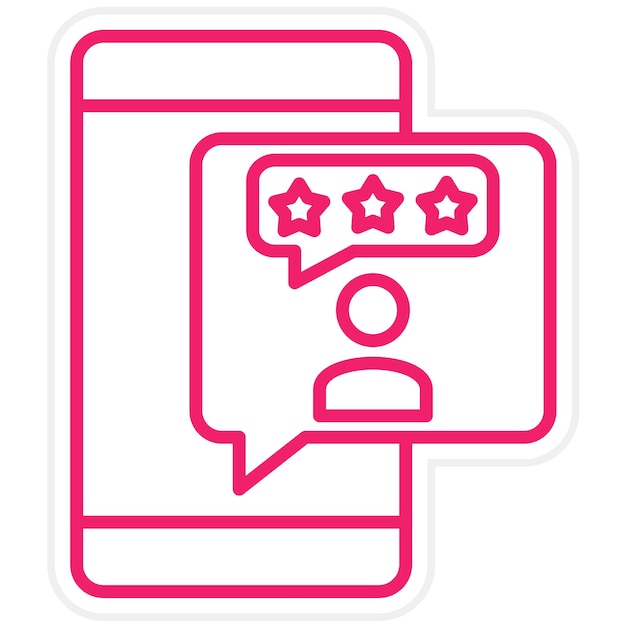 Design vectoriel Style de l'icône de notation du client