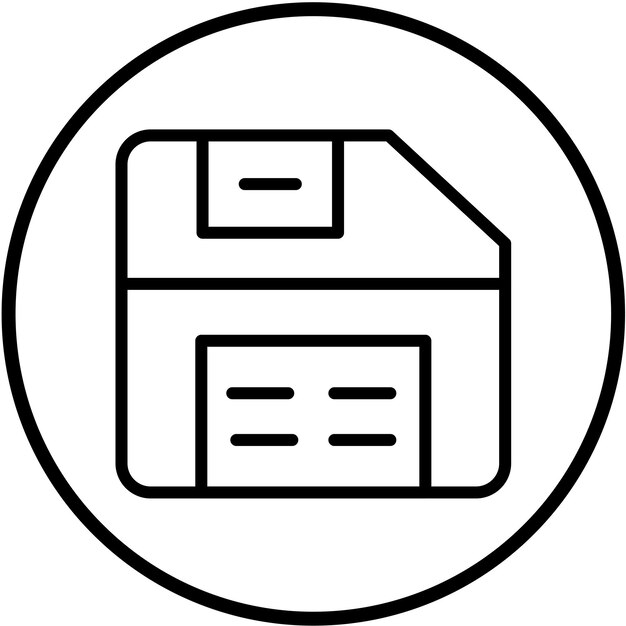 Design vectoriel style d'icône de sauvegarde du point