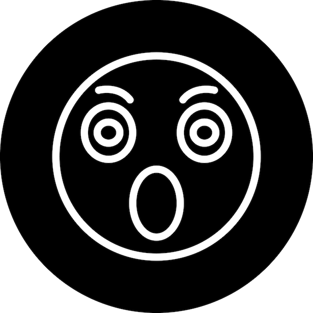 Design vectoriel style d'icône surpris