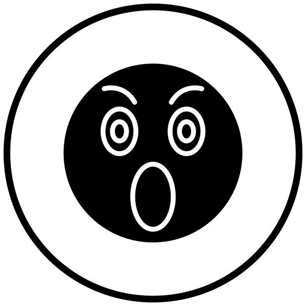 Design vectoriel style d'icône surpris
