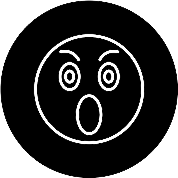 Design vectoriel style d'icône surpris