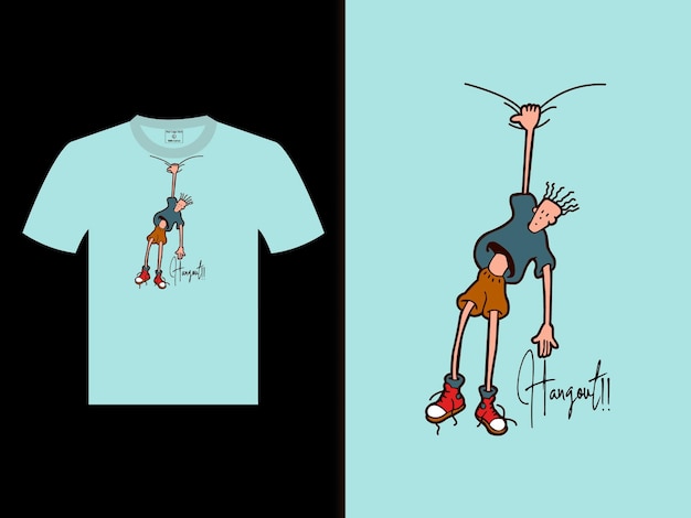 Vecteur le design vectoriel de t-shirt amusant de hangout