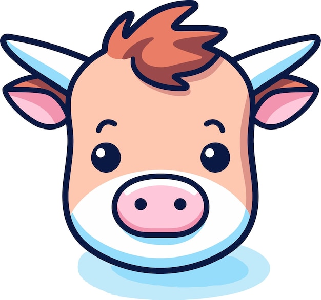 Design vectoriel de vache de style rétro Vaches dans une scène vectorielle de pâturage