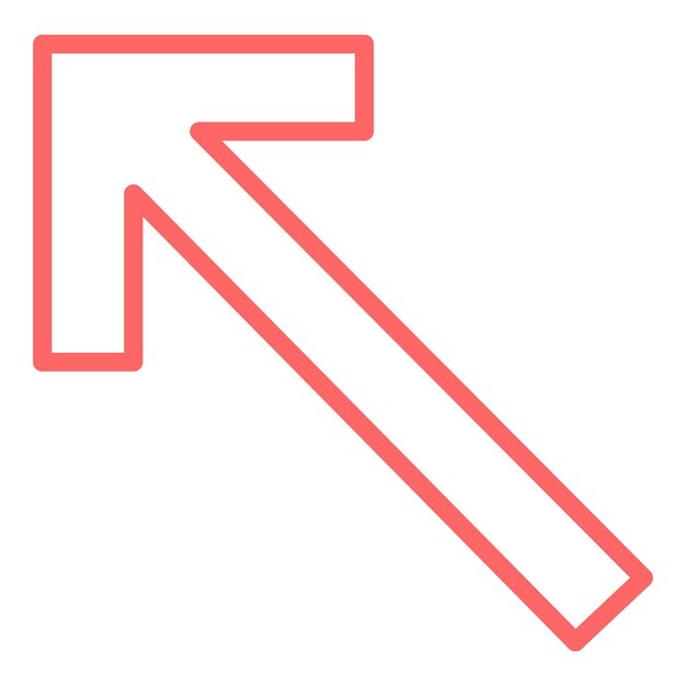 Design vectoriel vers le haut à gauche Style d'icône
