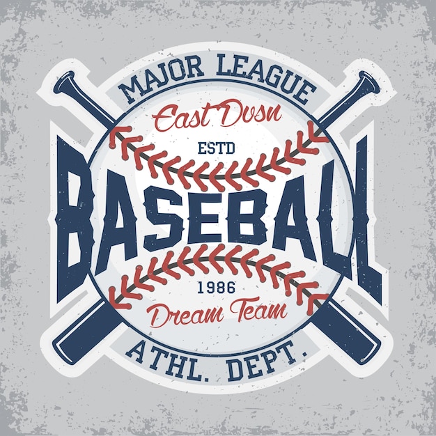 Design Vintage, Emblème De Typographie De Baseball, Création De Logo De Sport