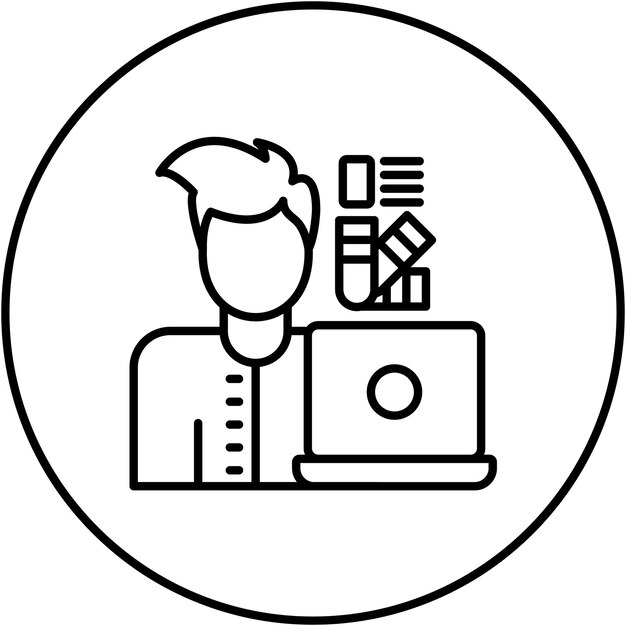 Designer Image vectorielle d'icône masculine Peut être utilisée pour la créativité