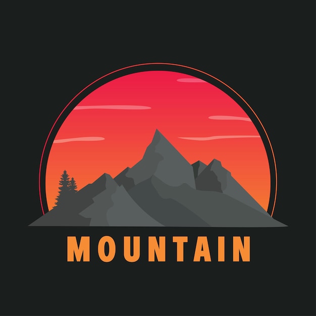 Vecteur designs de logos de montagnes