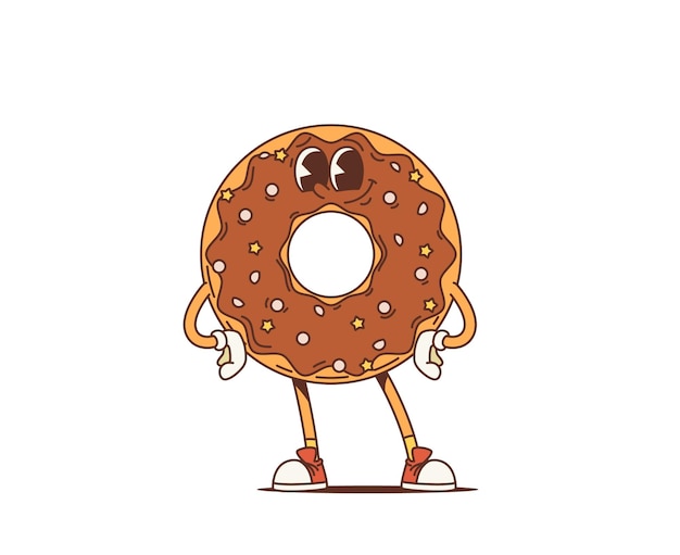 Des desserts retro de dessin animé, des personnages cool, des desserts funky.