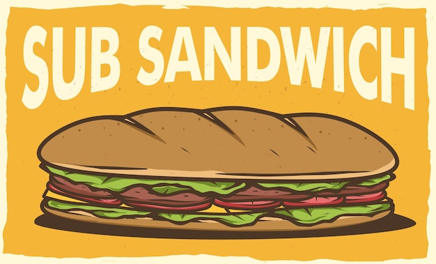 Dessin D'affiche Sandwich Pour L'impression
