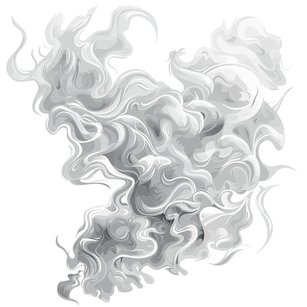 un dessin d'un animal gris et blanc avec des lignes grises et blanches