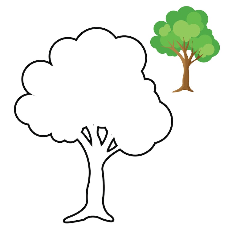 Vecteur dessin animé d'un arbre 10