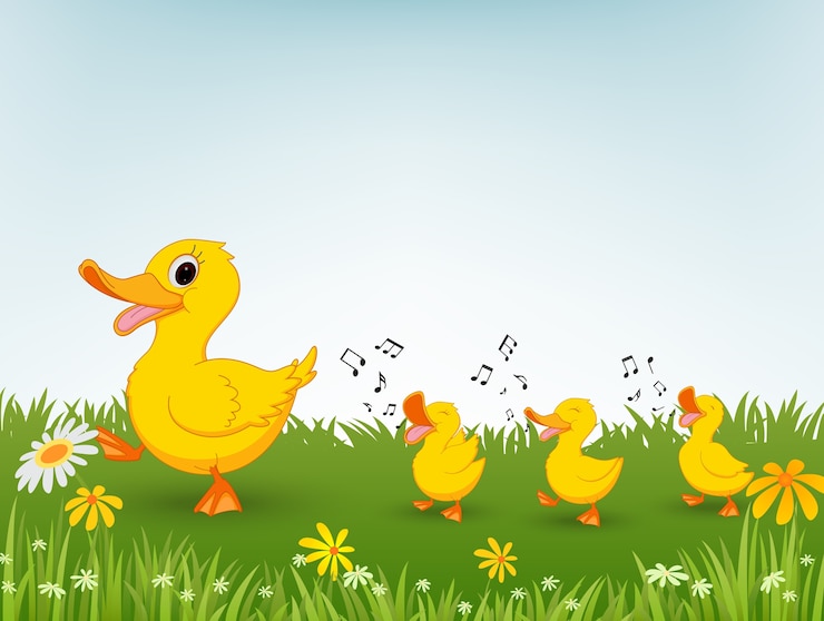 Vecteur dessin animé de canard heureux
