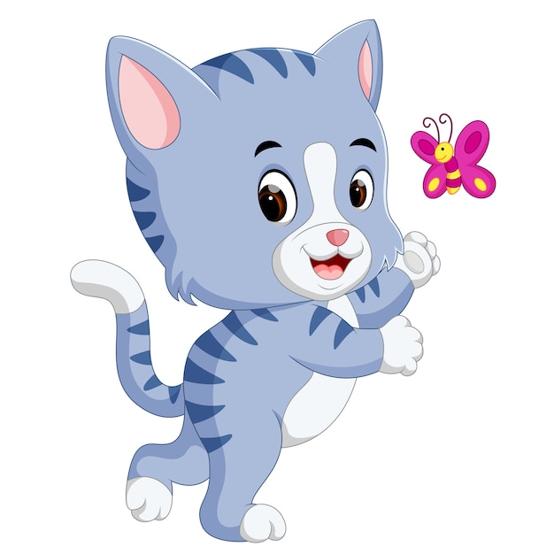 Vecteur dessin animé chat mignon