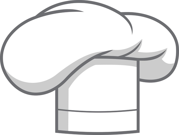 Dessin Animé Chef Hat Logo Design Vector Illustration Dessinée à La Main Isolée Sur Fond Transparent