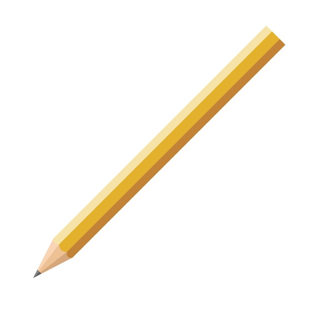 Vecteur dessin animé crayon jaune vecteur objet isolé illustration