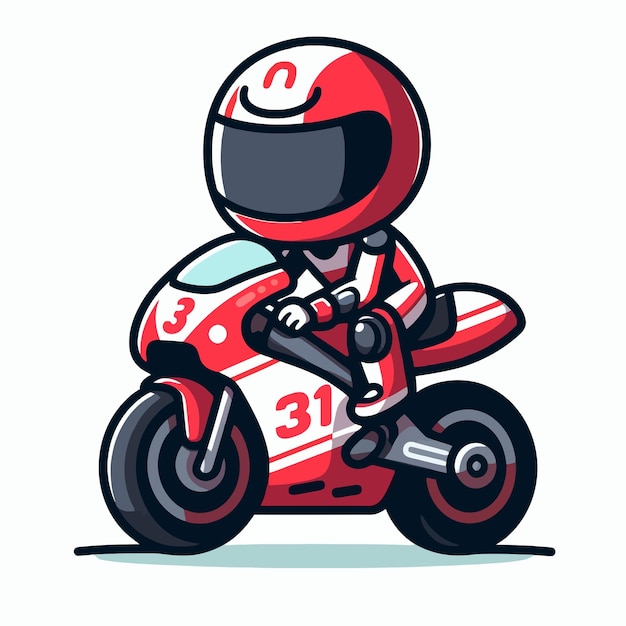 Le Dessin Animé De Cute Moto Gp Racing