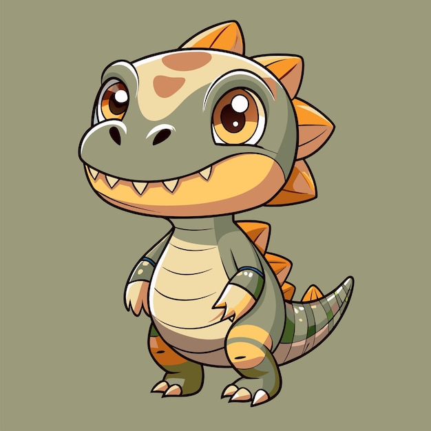 un dessin animé d'un dinosaure avec la bouche ouverte