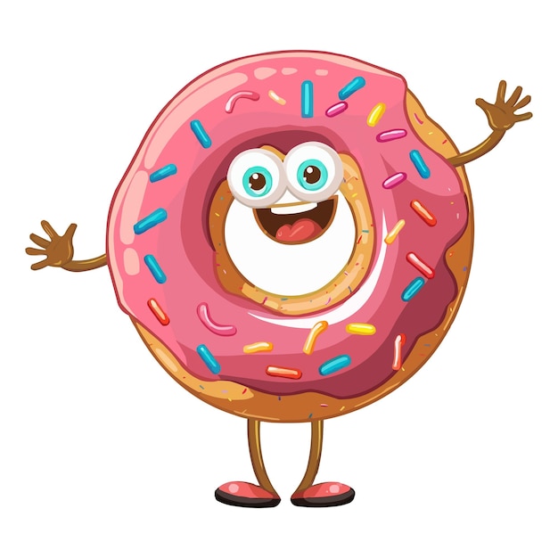 un dessin animé d'un donut