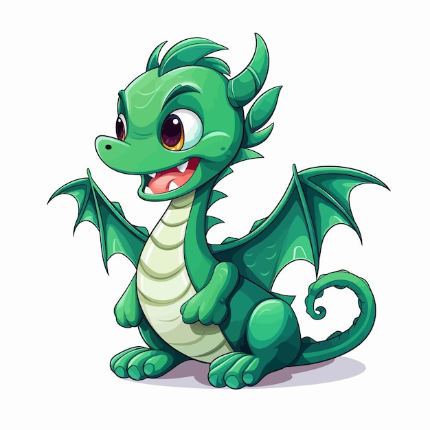 Vecteur le dessin animé du bébé dragon.