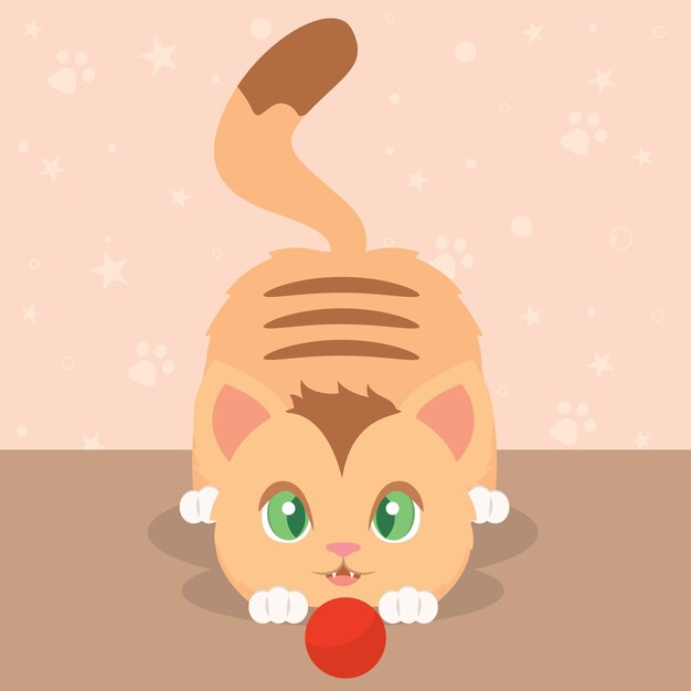 Le Dessin Animé Du Chat Kawaii Vector