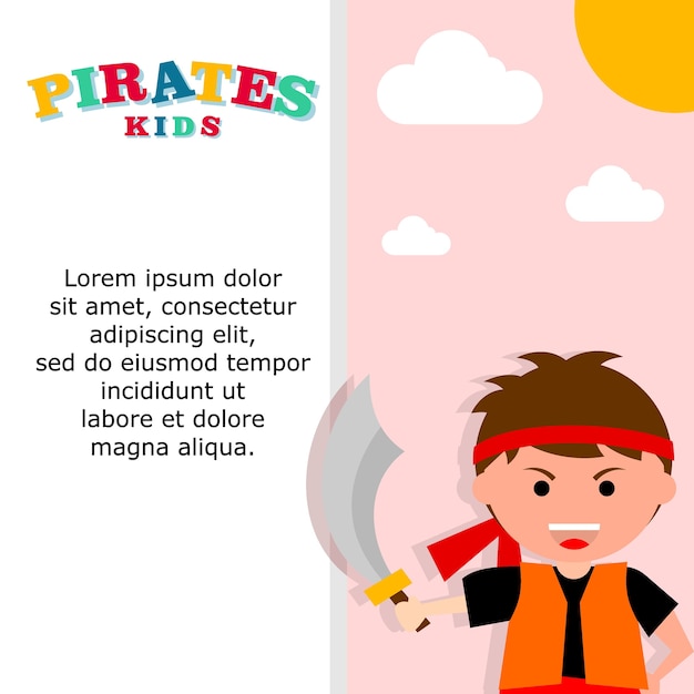 Dessin Animé Enfant Pirate