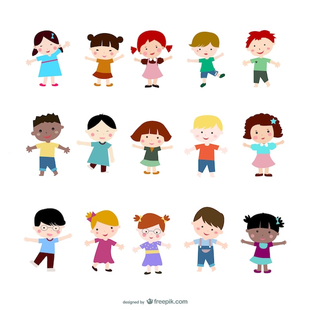dessin animé des enfants vecteur