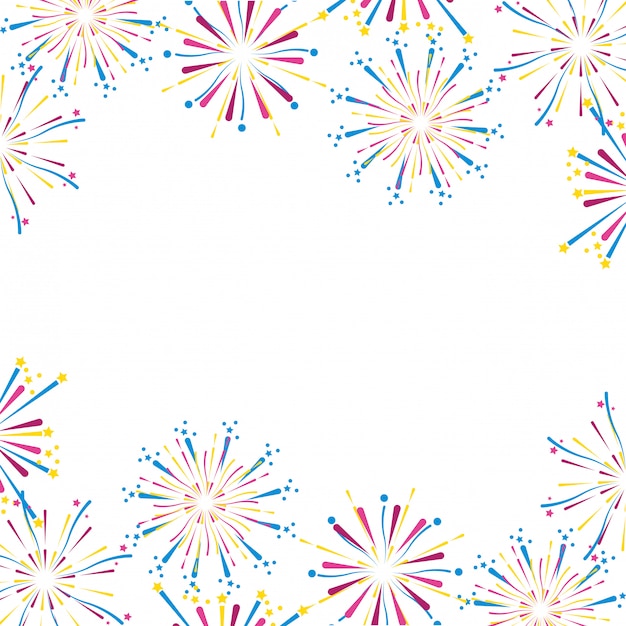 Dessin animé de feux d&#39;artifice