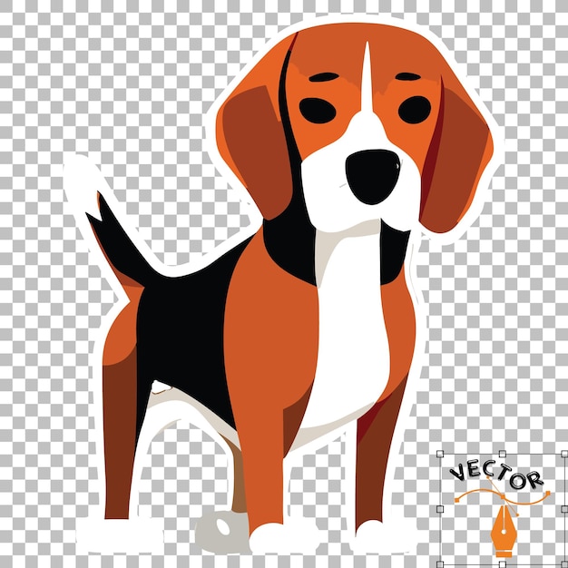 Vecteur dessin animé gratuit de chien beagle vectoriel sur fond blanc téléchargez maintenant