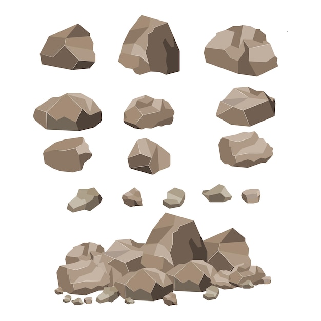 Dessin animé gros rock stone