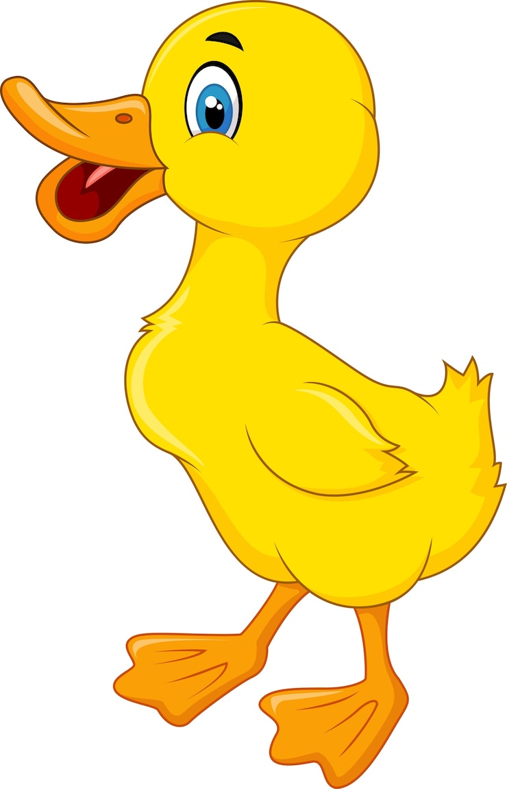 Vecteur dessin animé happy duck