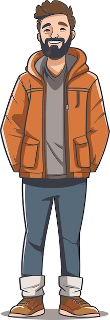un dessin animé d'un homme portant une veste avec une chemise qui dit qu'il porte une veste