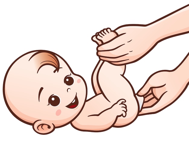 Vecteur dessin animé lingettes bébé fond