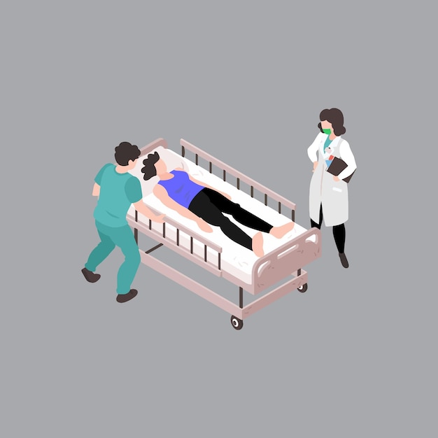 dessin animé médecin traitant un patient