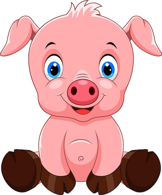 Dessin Animé Mignon Bébé Cochon