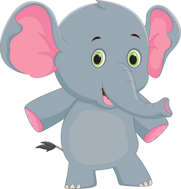 Dessin Animé Mignon Bébé éléphant