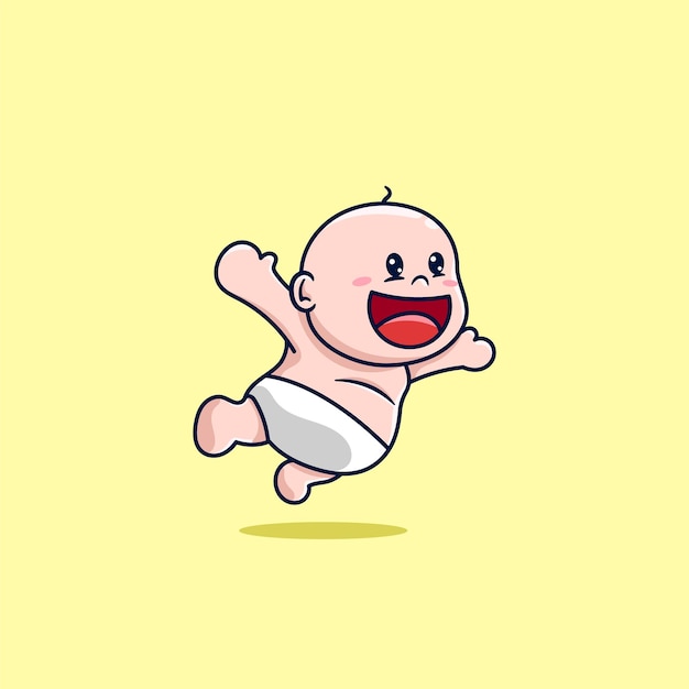 Dessin Animé Mignon Bébé Volant