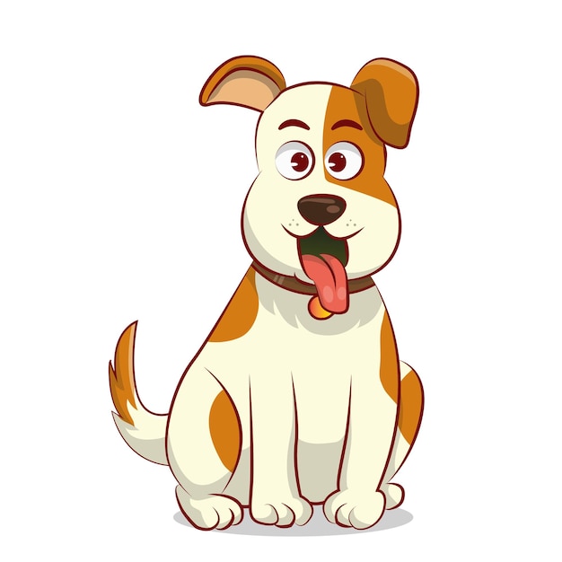 dessin animé mignon chien