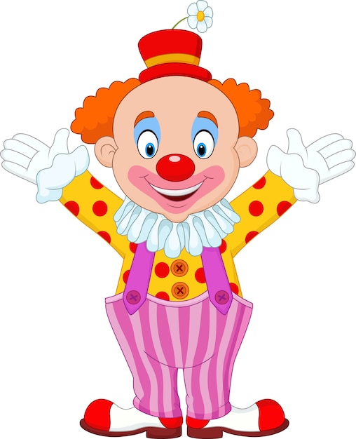 Vecteur dessin animé mignon de clown