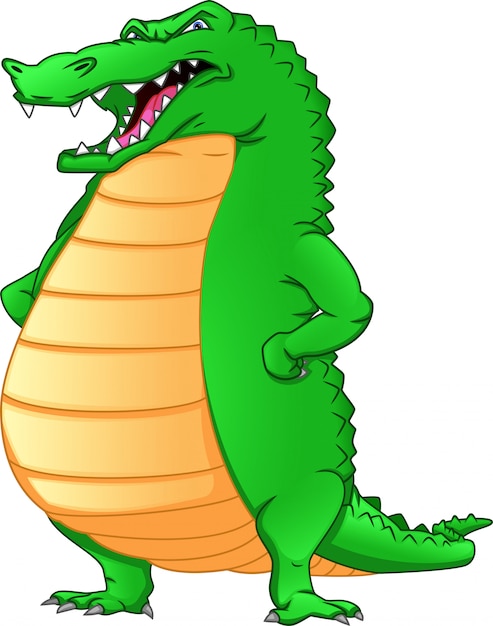 Dessin Animé Mignon De Crocodile